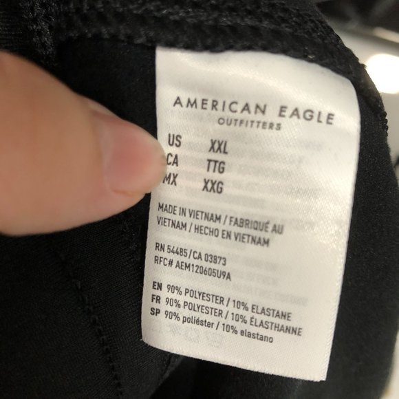 American Eagle Womens Joggers Sweatpants Drawstring Black Size XXL - Picture 6 of 7